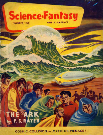 Science Fantasy, Winter 1950, front cover by Harry Turner