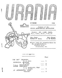 Urania, November 1941, edited by Marion Eadie