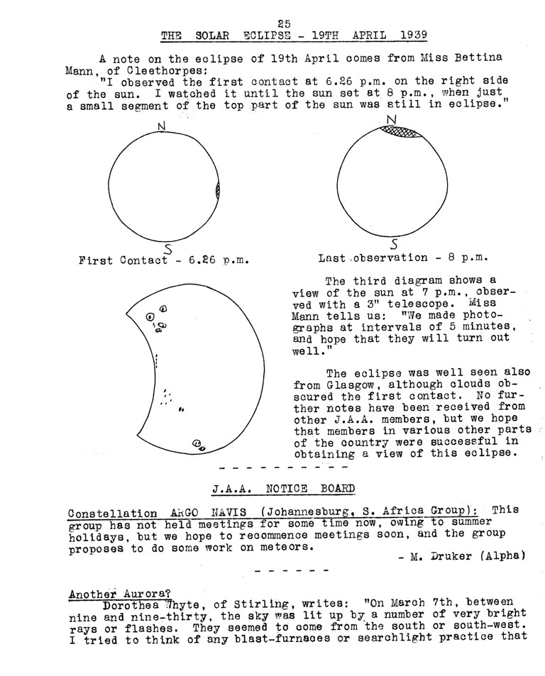 Urania, April 1939, edited by Marion Eadie