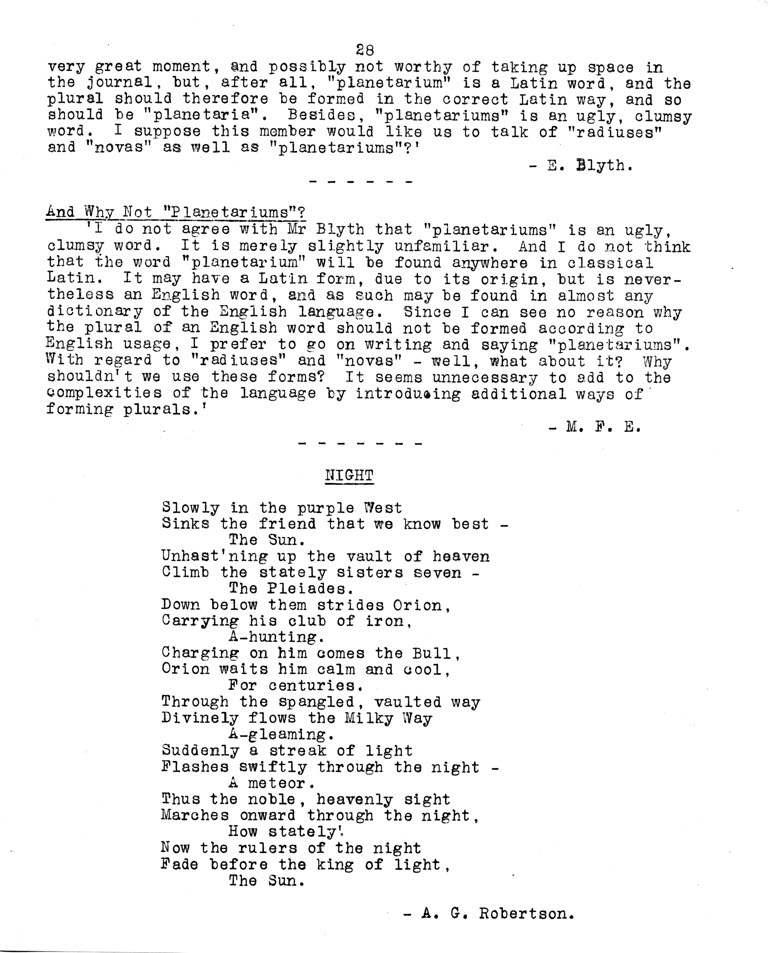 Urania, April 1939, edited by Marion Eadie