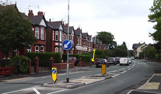 The rebuilt traffic island, 2010/08/08