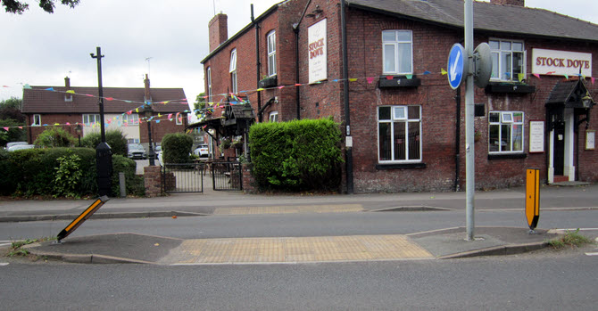 Romiley's bent bollard again