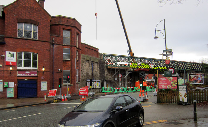 Repairs to Romiley station bridge 1