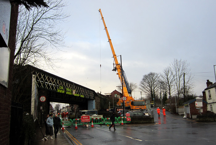 Repairs to Romiley station bridge 2