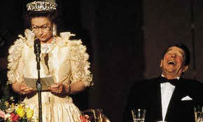 Queen Elizabeth II with President Reagan