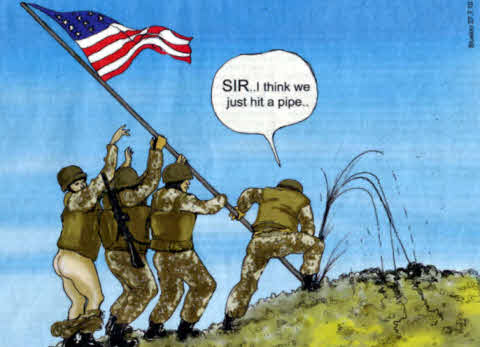 SIR...I thing we just hit a pipe...