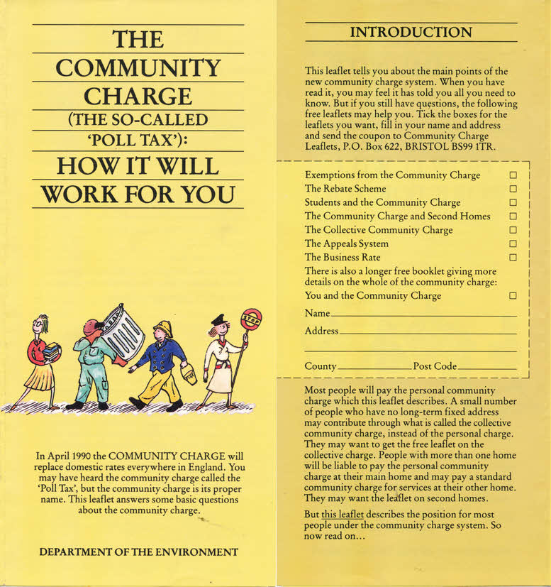 Poll Tax explanatory leaflet #1