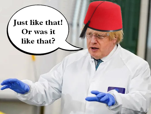 PM Boris does his Tommy Cooper